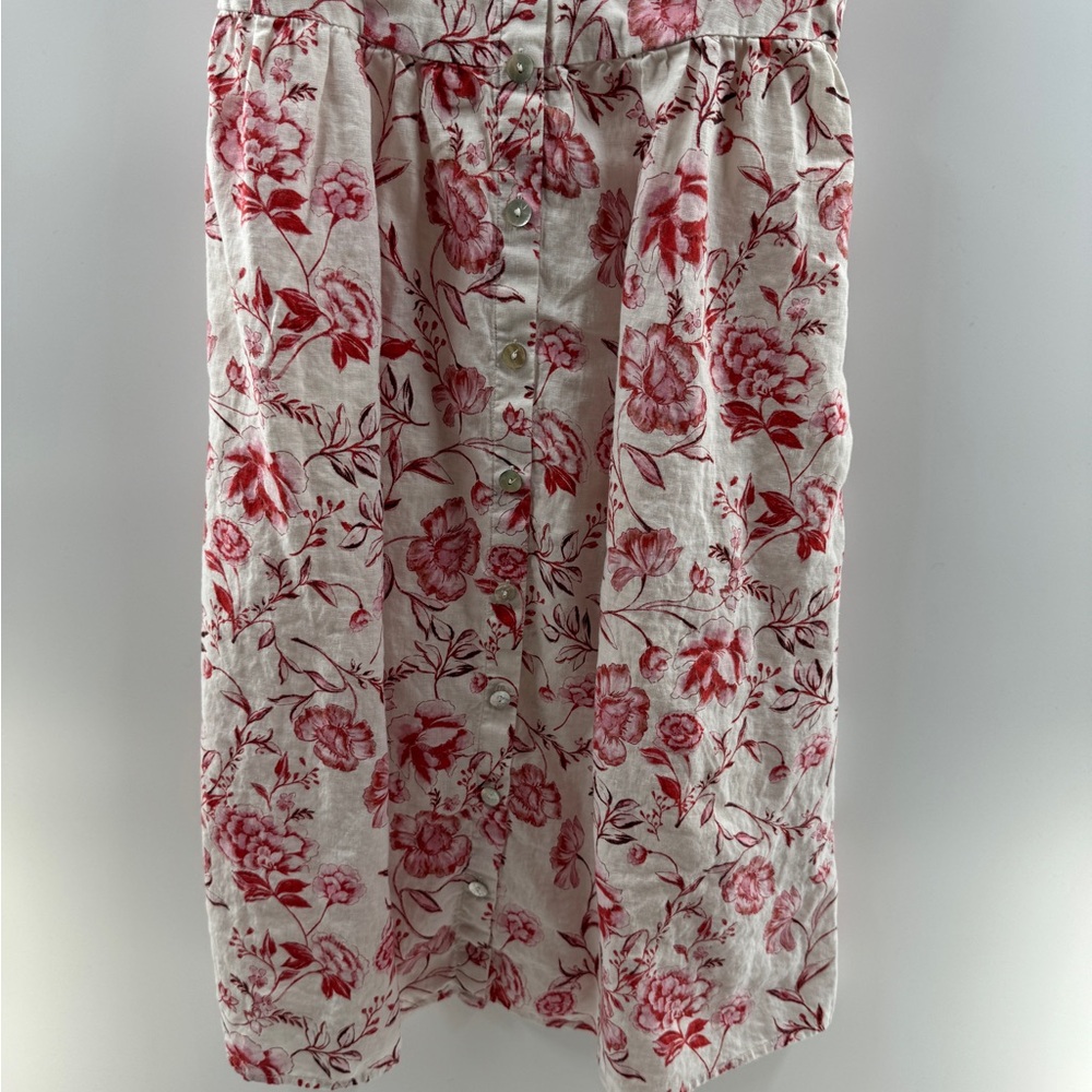 Cynthia Rowley 100% Linen Floral Midi Dress – Women’s Size 4 - Picture 3 of 9